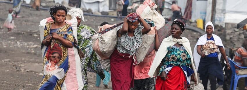 Desplazados congoleños por el conflicto militar (fuente: Efe)