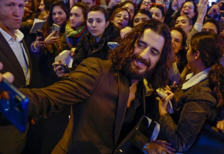 El actor Jonathan Roumie, intérprete de la serie 'The Chosen' en la presentación de la