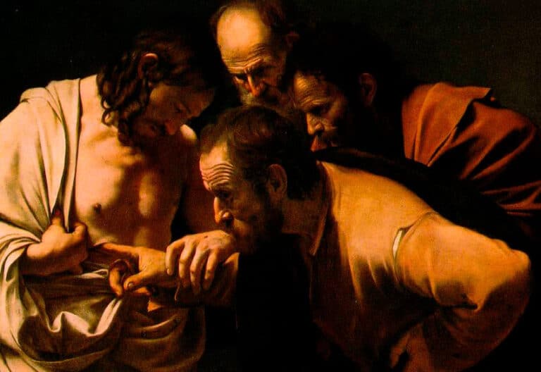 La incredulidad de Santo Tomás de Caravaggio