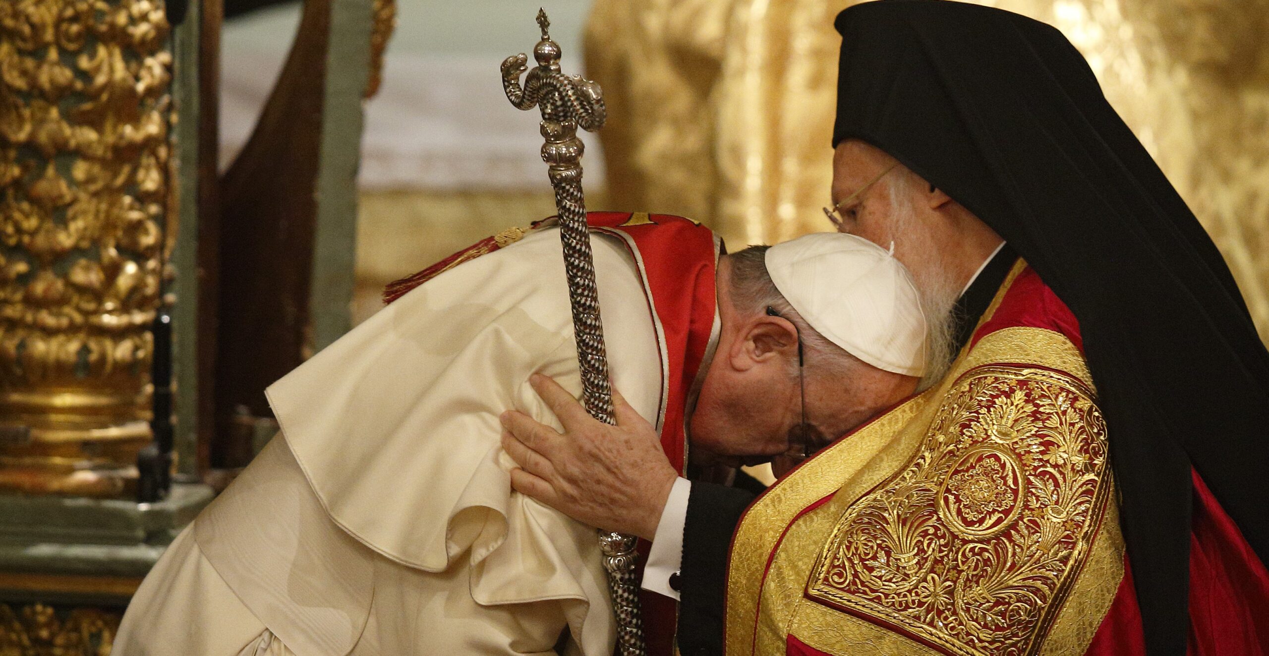 Francisco con el patriarca Bartolomé