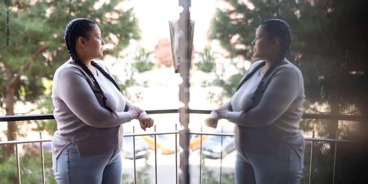 Valeria, migrante colombiana a la espera de regularización (foto: Jesús G. Feria)