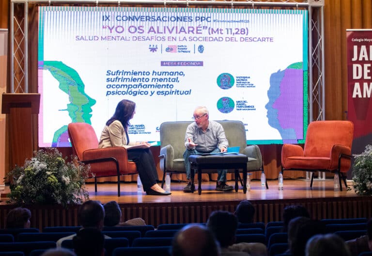Ana Medina y Miguel Ángel Fernández en el marco de Conversaciones PPC sobre salud mental