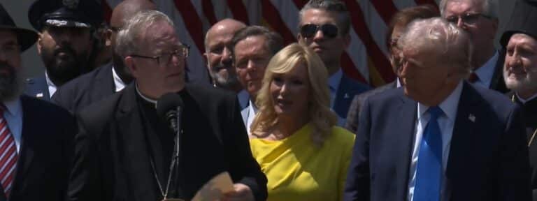 Obispo Barron y Trump