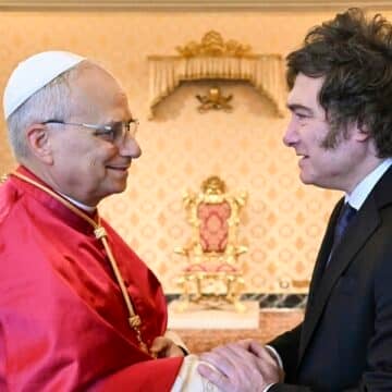 León XIV, con Javier Milei