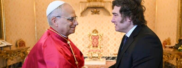 León XIV, con Javier Milei