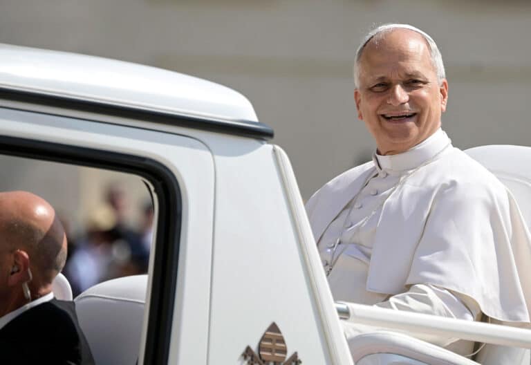 El papa León XIV en la audiencia general