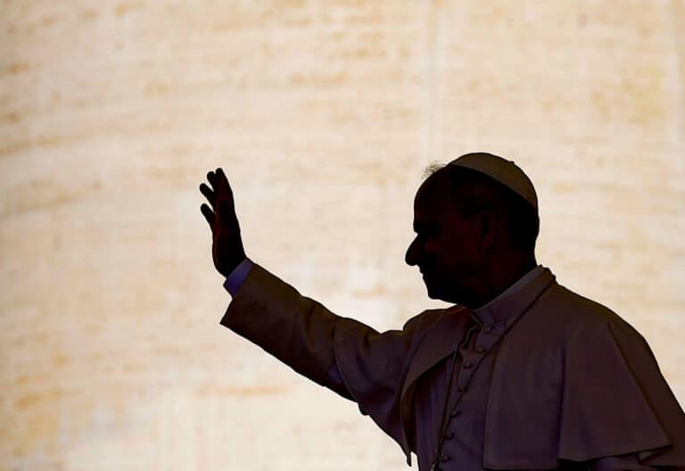 León XIV, durante la audiencia general