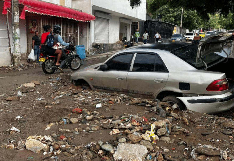 Lluvias en Santa Marta, al norte de Colombia