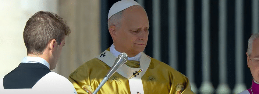 León XIV en la canonización de Carlo Acutis