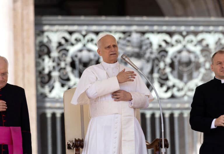 El papa León XIV en la audiencia general