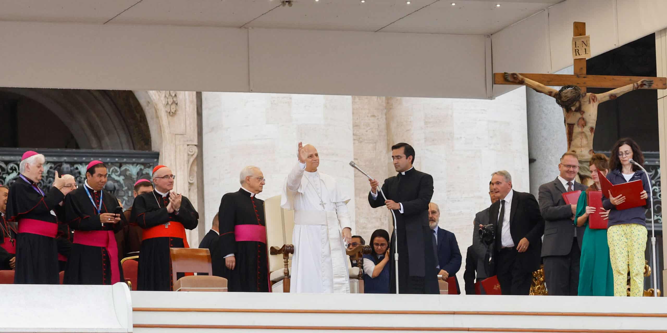 El papa León XIV, en la audiencia general
