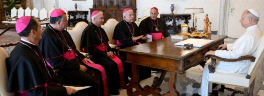 Obispos mexicanos con el papa León XIV