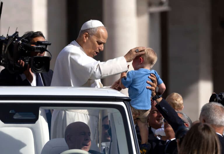 El papa León XIV en la audiencia general