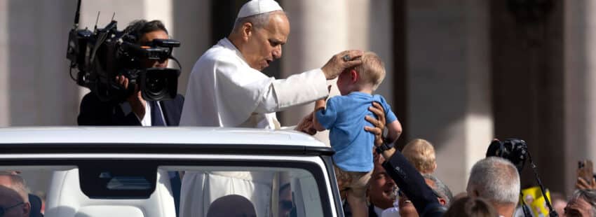 El papa León XIV en la audiencia general