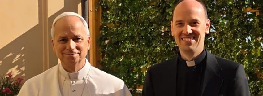 Marco Billeri con el papa León XIV