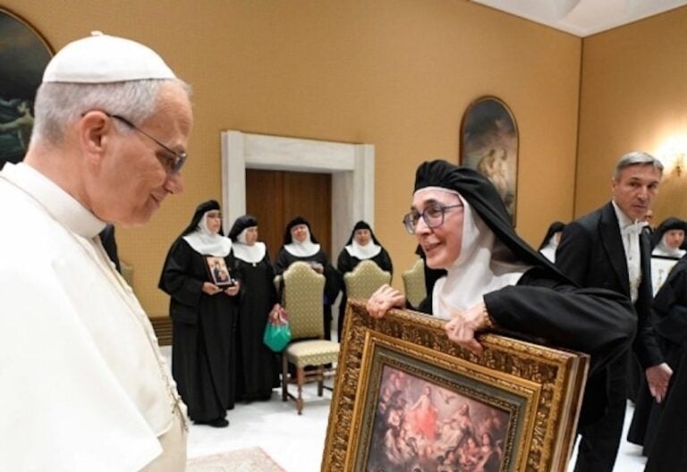 León XIV en la audiencia con las Agustinas Recoletas