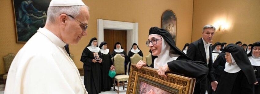 León XIV en la audiencia con las Agustinas Recoletas