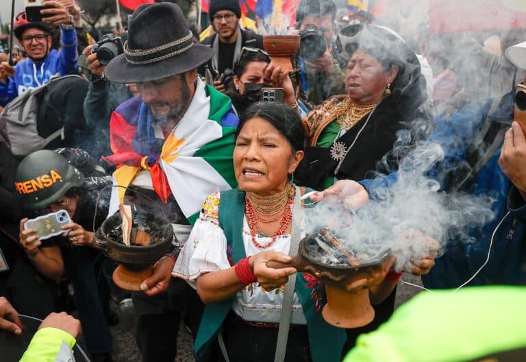 Protestas indígenas en Ecuador