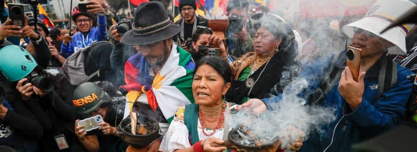 Protestas indígenas en Ecuador