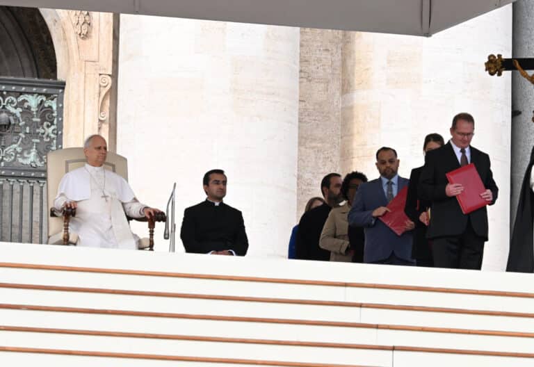 El papa León XIV, en la audiencia general