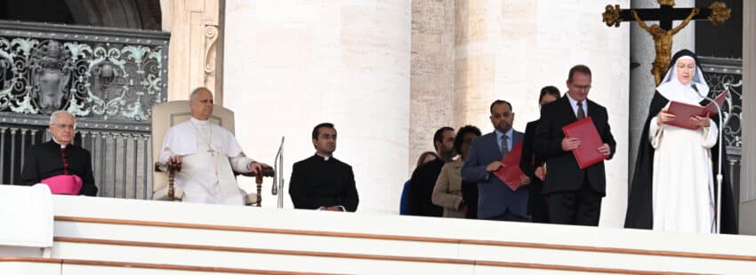 El papa León XIV, en la audiencia general