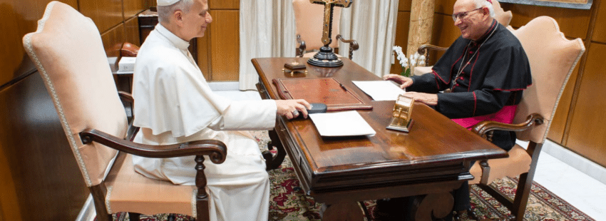 Papa León XIV y Raúl Biord