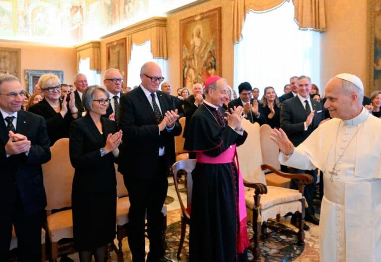 El papa León XIV recibe en audiencia en el Vaticano a los Caballeros de Colón