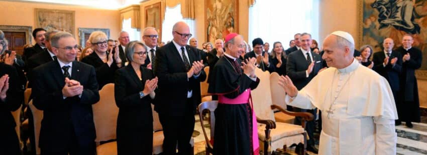 El papa León XIV recibe en audiencia en el Vaticano a los Caballeros de Colón
