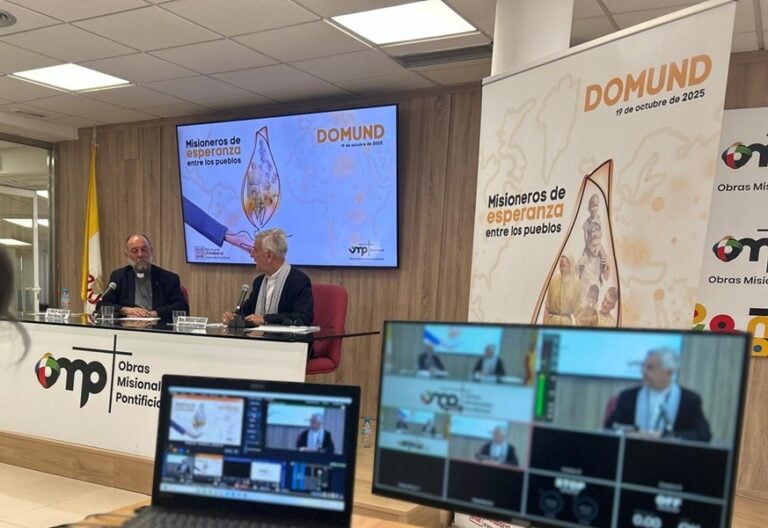 Kke Figaredo, en la rueda de prensa del DOMUND