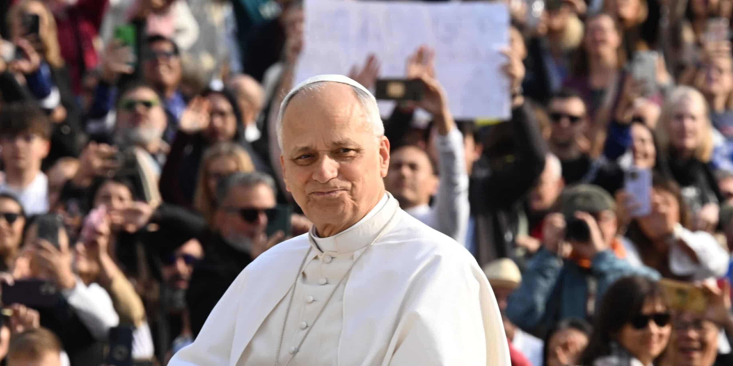 El papa León XIV, en la audiencia general