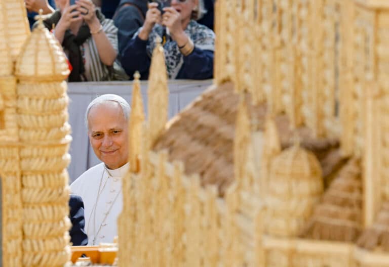 León XIV, durante la audiencia general