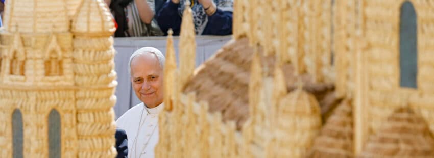 León XIV, durante la audiencia general