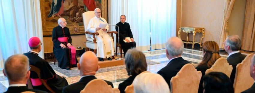 El papa León XIV recibe en audiencia en el Vaticano a los Caballeros de Colón