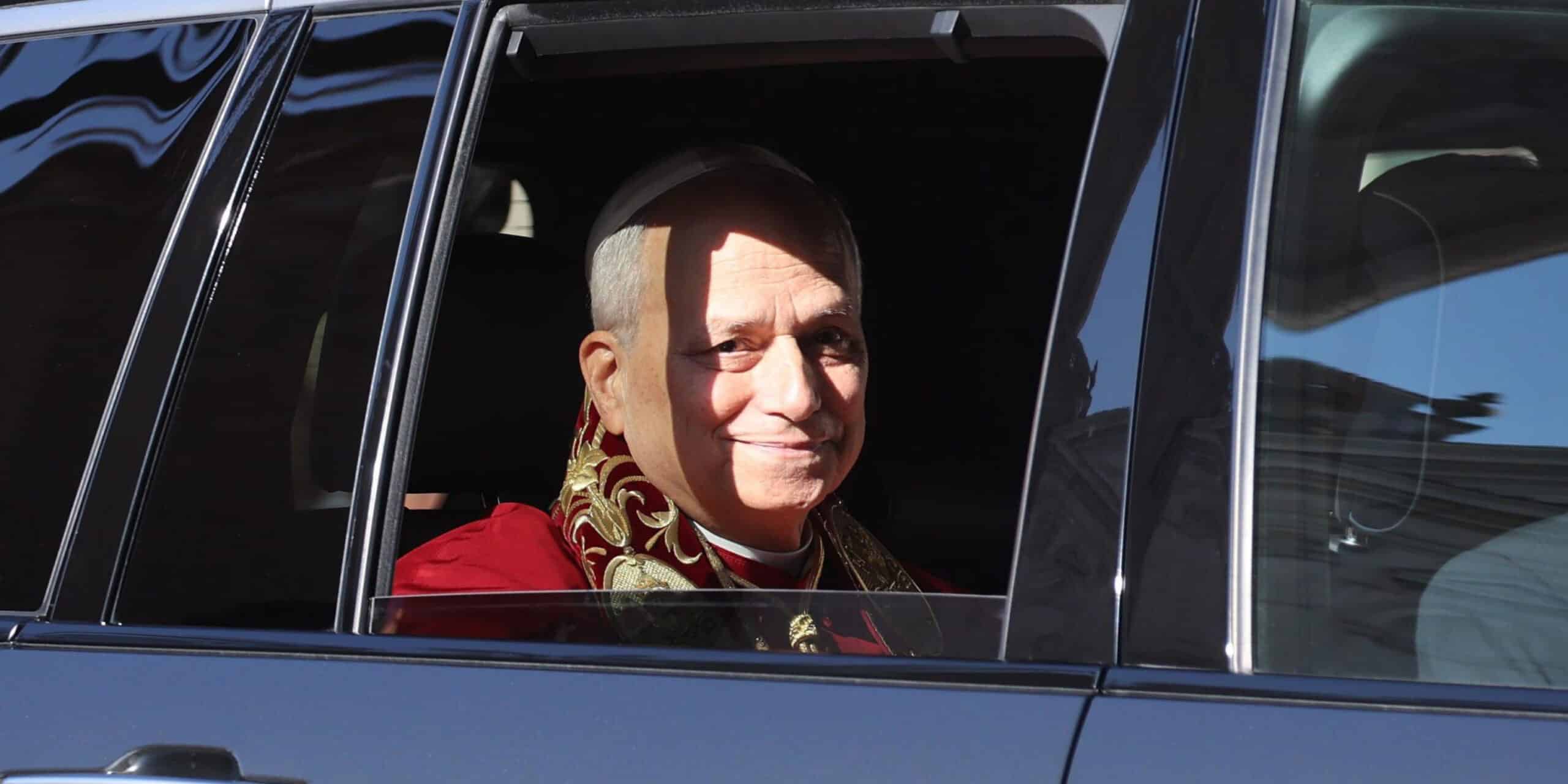 León XIV en su visita al Palacio del Quirinal