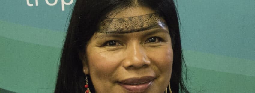 Ecuatoriana indígena. Vicepresidenta de la Conferencia Eclesial de la Amazonía (CEAMA). Voz de la