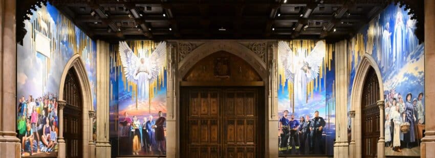 Mural obra de A. Cvijanovic, en la catedral de Saint Patrick de Nueva York