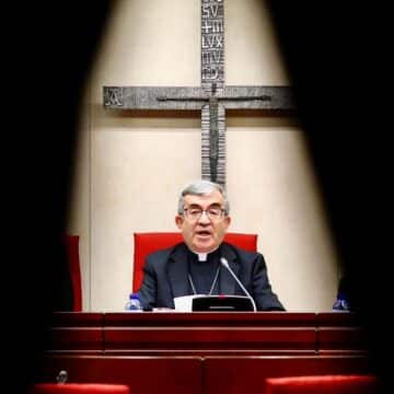 Luis Argüello, durante la Asamblea Plenaria de la Conferencia Episcopal