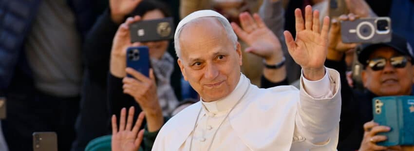 León XIV, durante la audiencia general