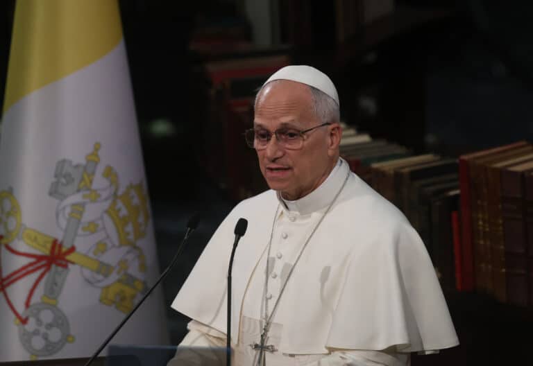 León XIV, en su discurso ante las autoridades, la sociedad civil y el cuerpo diplomático de