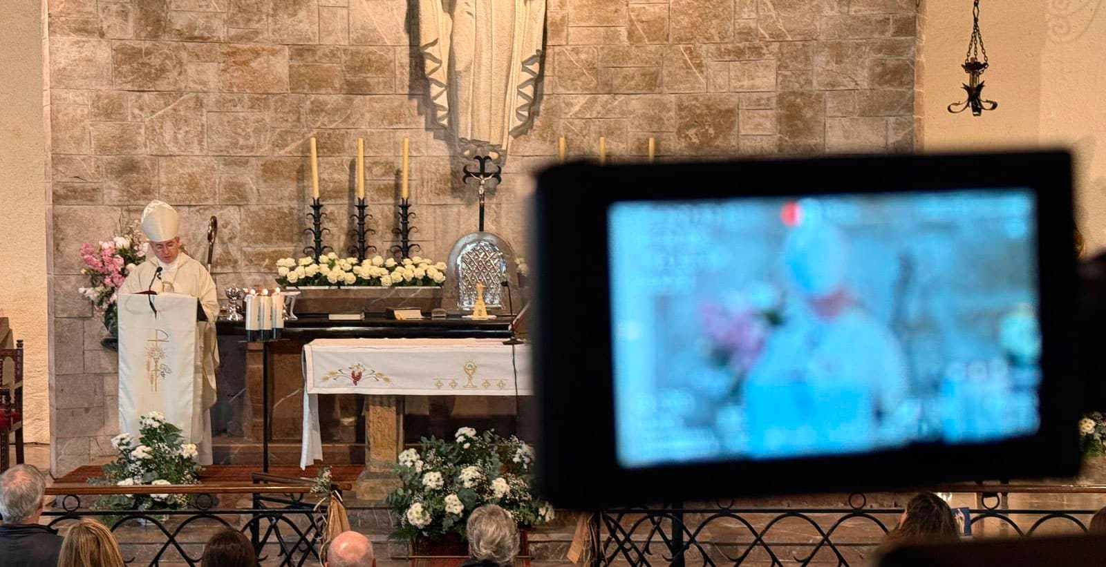 Fernando Prado, en el 75º aniversario del monumento del Sagrado Corazón de Urgull