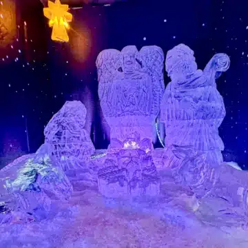 Pesebre en hielo en Bogotá