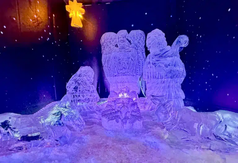 Pesebre en hielo en Bogotá