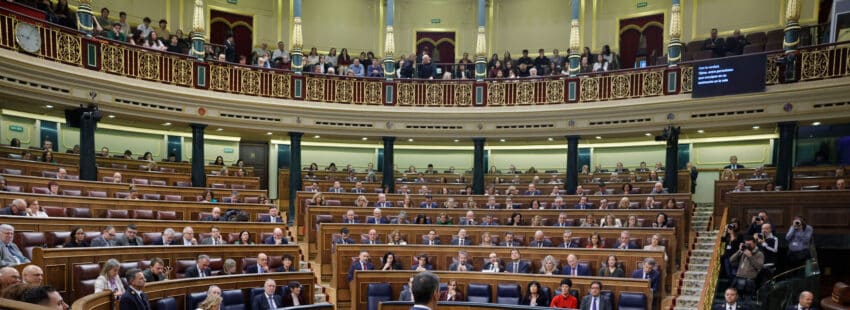 El presidente del Gobierno, Pedro Sánchez en la sesión de control al Ejecutivo en el Congreso.