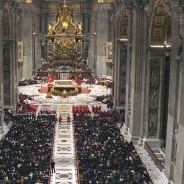 La basílica de San Pedro, durante el Te Deum