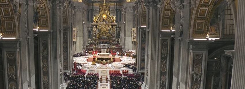La basílica de San Pedro, durante el Te Deum