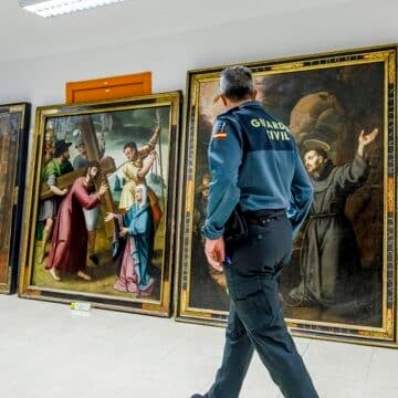 Piezas incautadas por la Guardia Civil del monasterio de Orduña
