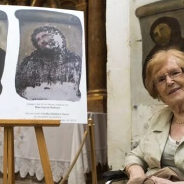 Cecilia Giménez, la autora de la peculiar restauración del 'Ecce Homo' de Borja