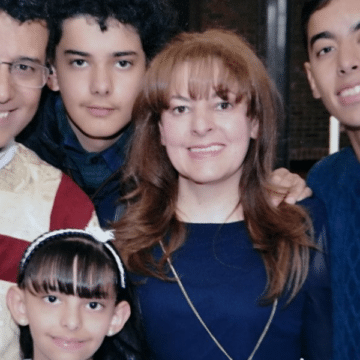 Alirio Cáceres y familia