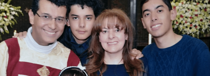 Alirio Cáceres y familia