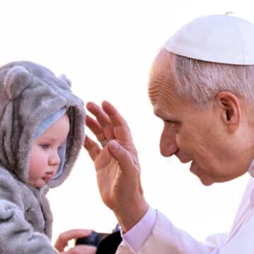 León XIV, durante la audiencia general